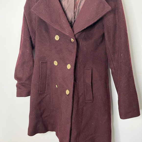 Michael kors merlot double breasted peacoat with hood - Picture 9 of 12